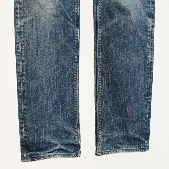 Prada Medium-Blue Distressed Tapered-Fit Jeans - Picture 9 of 16